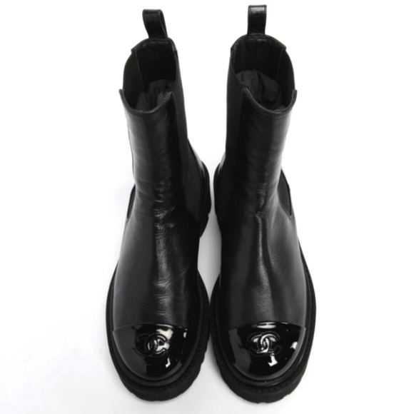 Chanel Black Leather Boots - Picture 1 of 8